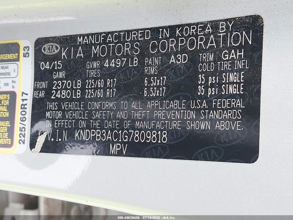 2016 KIA SPORTAGE LX