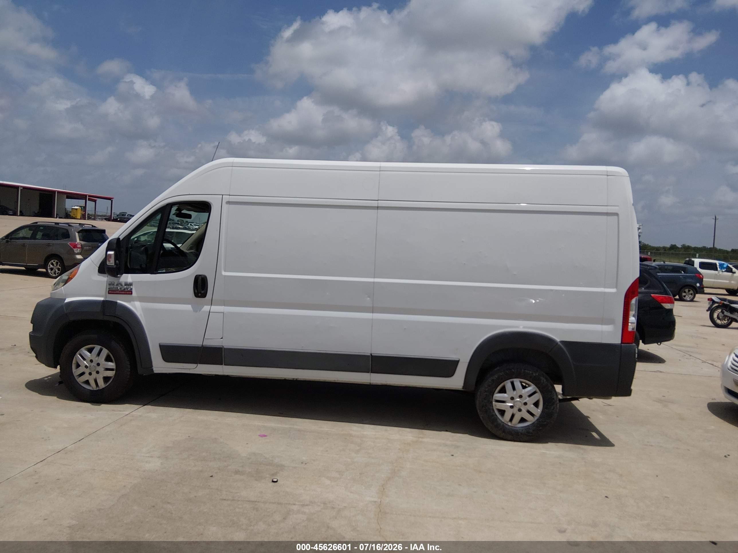 2016 RAM PROMASTER 2500 HIGH ROOF