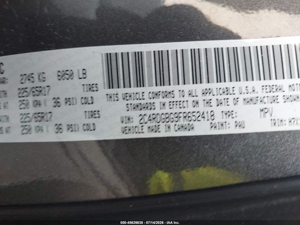2015 DODGE GRAND CARAVAN SE