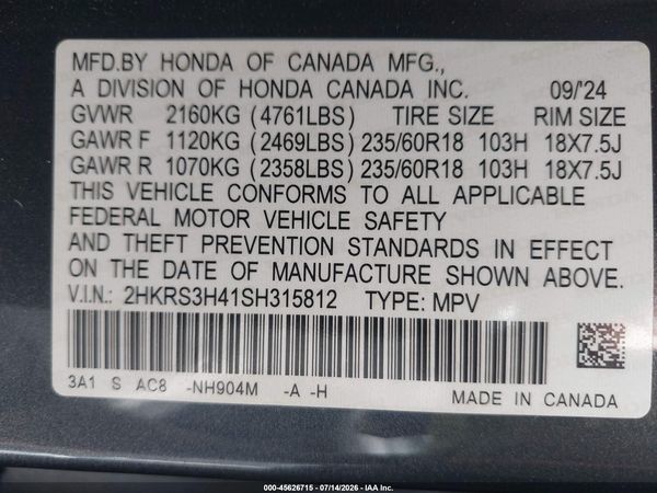 2025 HONDA CR-V EX 2WD