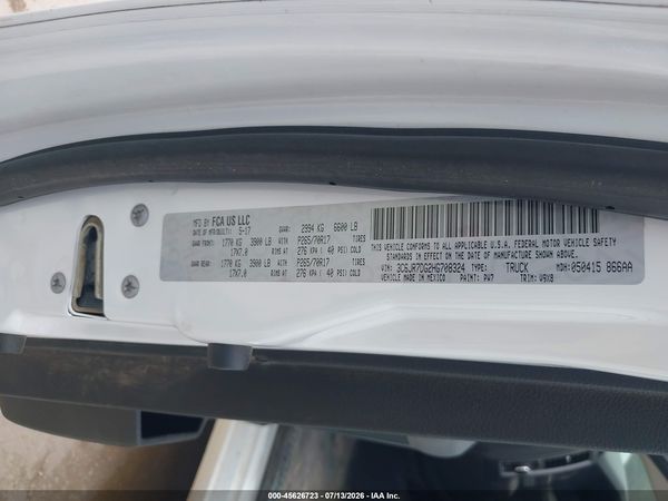 2017 RAM 1500 TRADESMAN  4X4 8' BOX