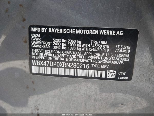 2024 BMW X3 SDRIVE30I — I9