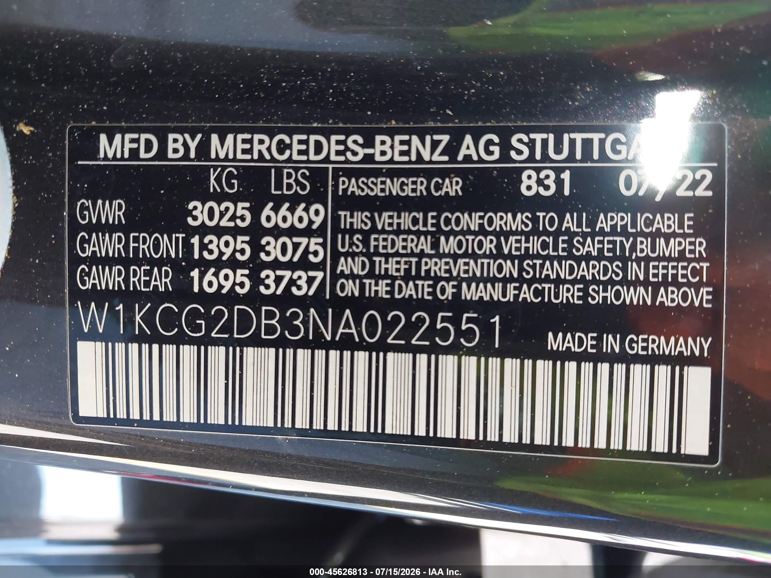 2022 MERCEDES-BENZ EQS 450+