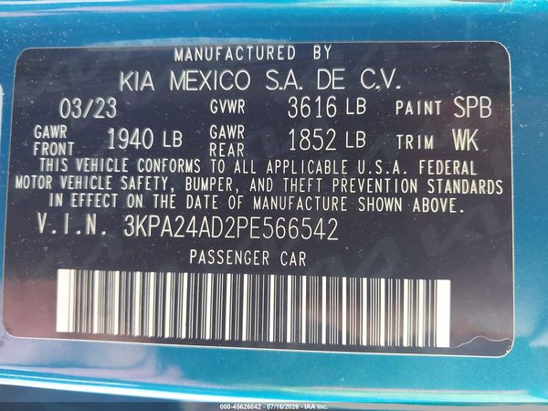 2023 KIA RIO S
