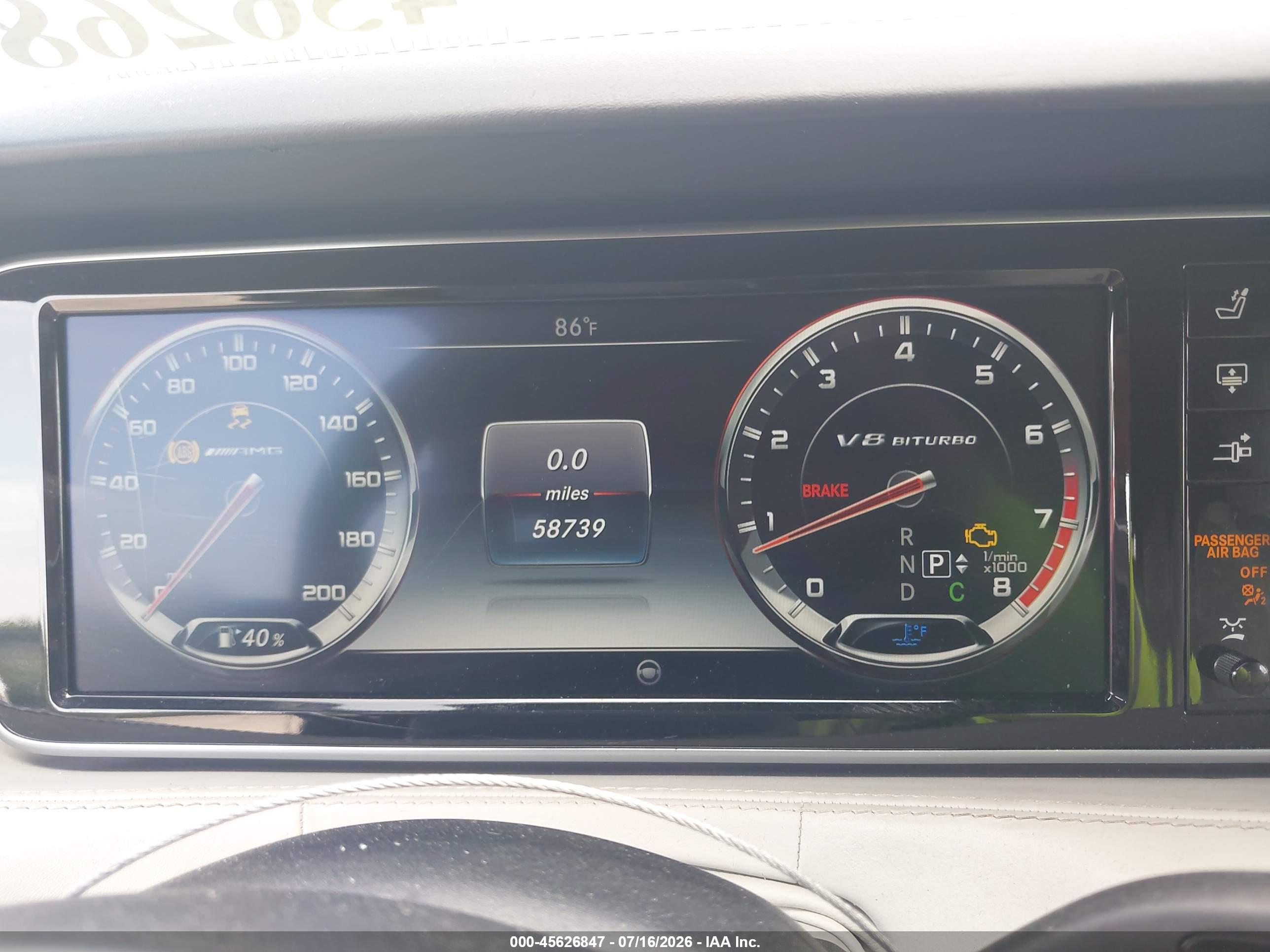 2016 MERCEDES-BENZ AMG S 63 4MATIC