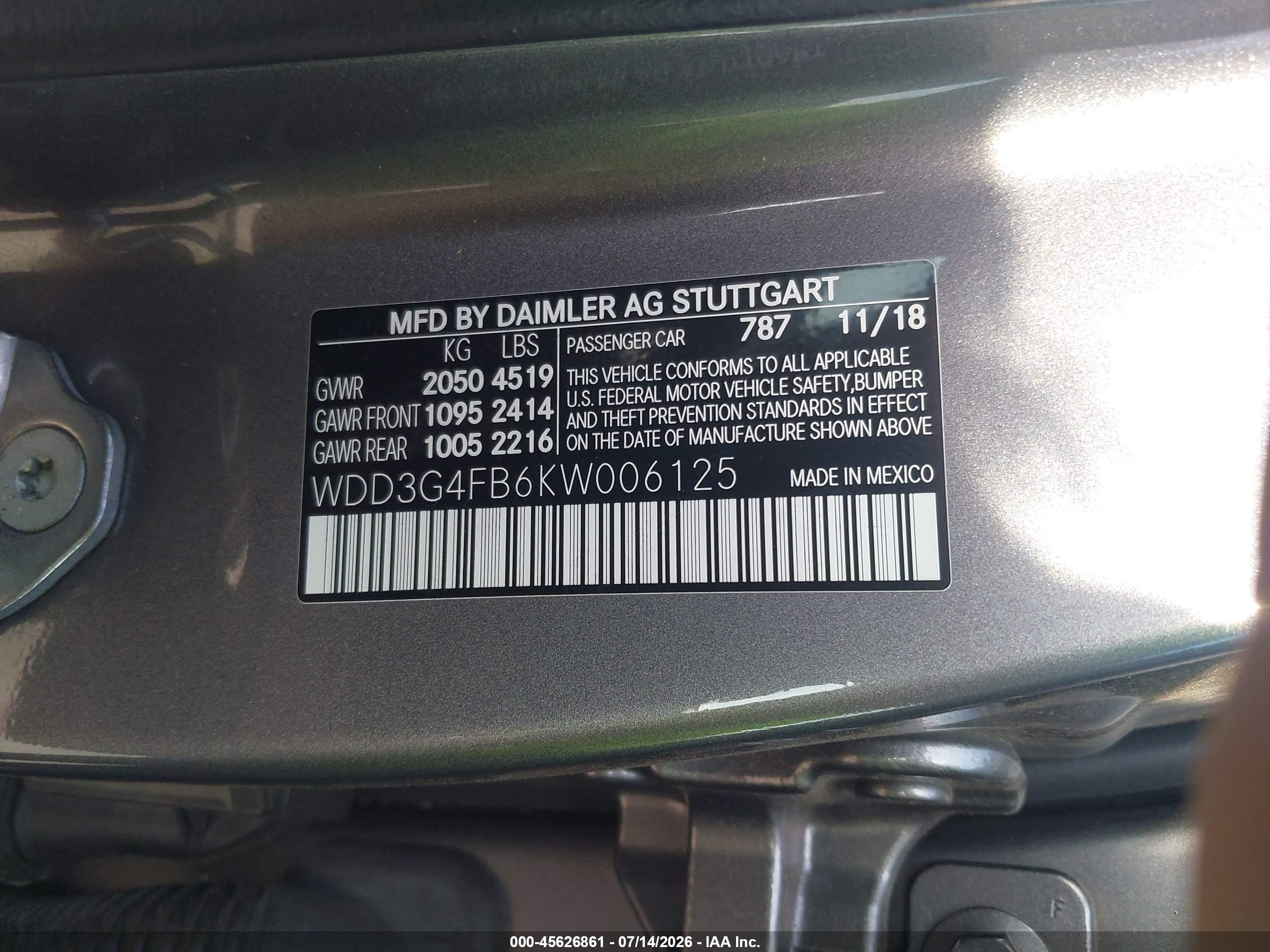 2019 MERCEDES-BENZ A 220 4MATIC