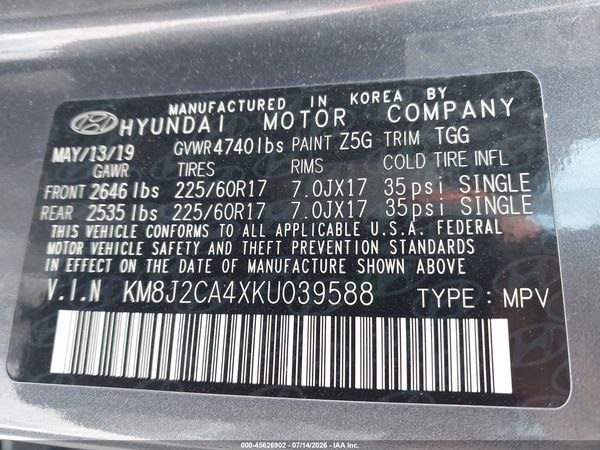 2019 HYUNDAI TUCSON SE