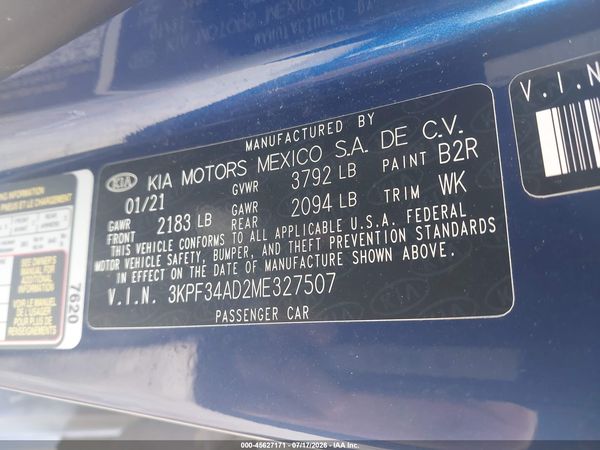 2021 KIA FORTE GT-LINE
