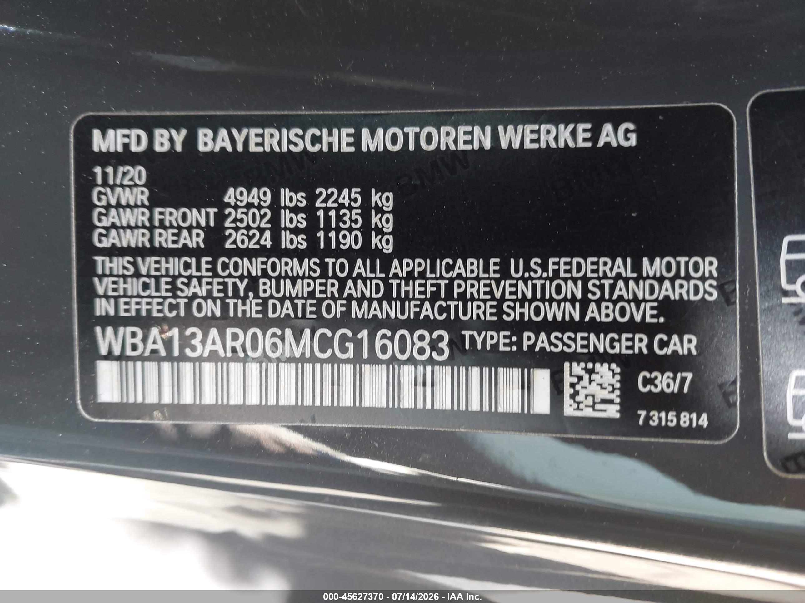 2021 BMW M440I XDRIVE