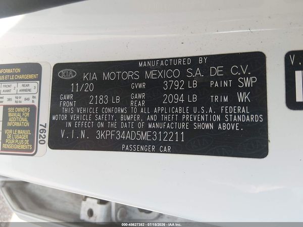 2021 KIA FORTE GT-LINE