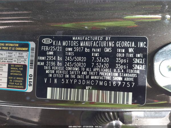 2021 KIA TELLURIDE EX