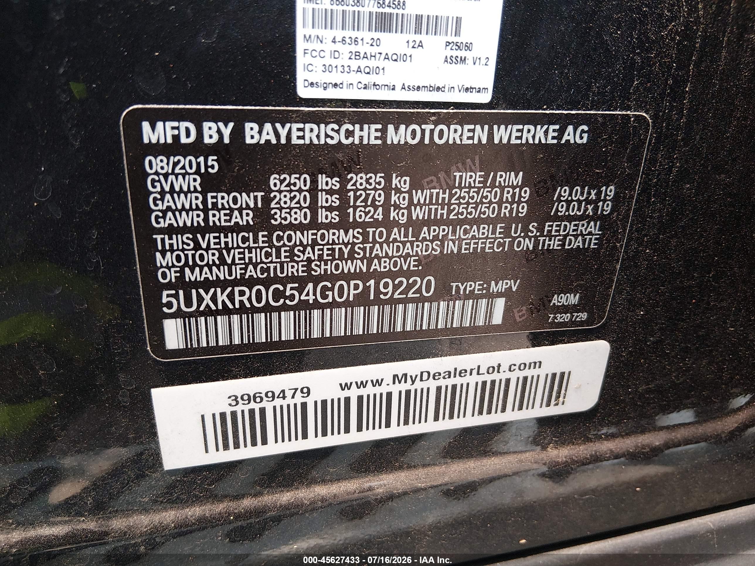 2016 BMW X5 XDRIVE35I