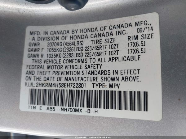 2014 HONDA CR-V EX