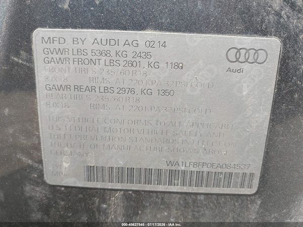2014 AUDI Q5 2.0T PREMIUM