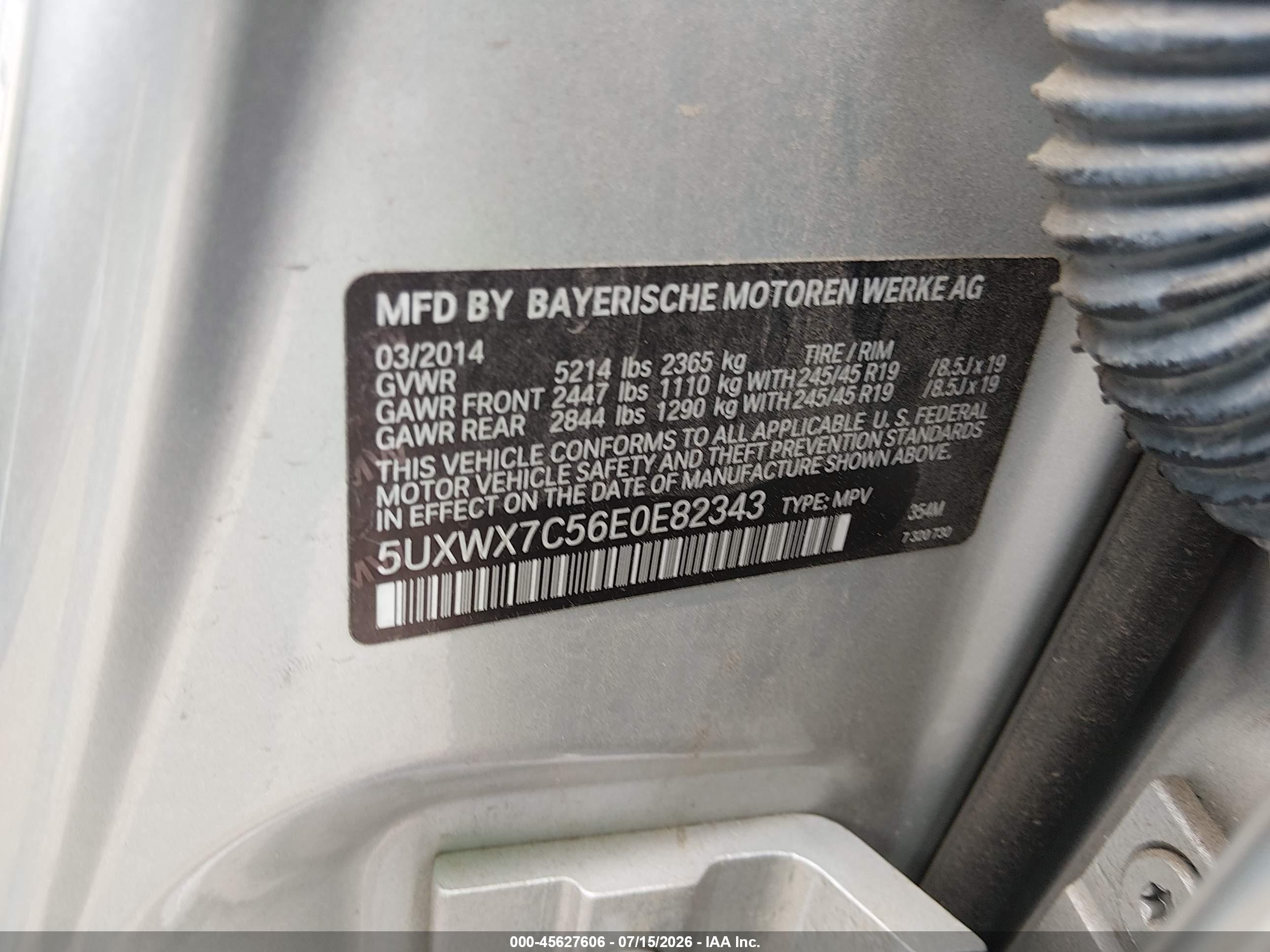 2014 BMW X3 XDRIVE35I