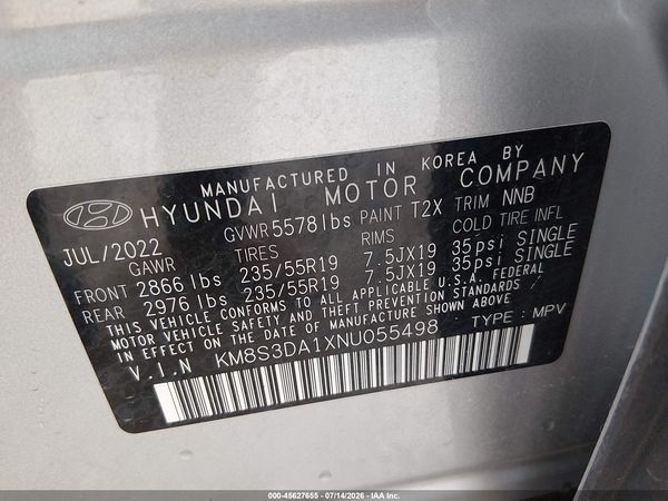 2022 HYUNDAI SANTA FE HYBRID SEL PREMIUM