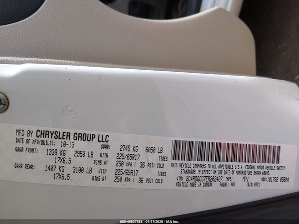 2014 DODGE GRAND CARAVAN SXT