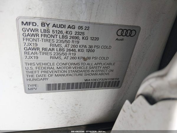 2022 AUDI Q3