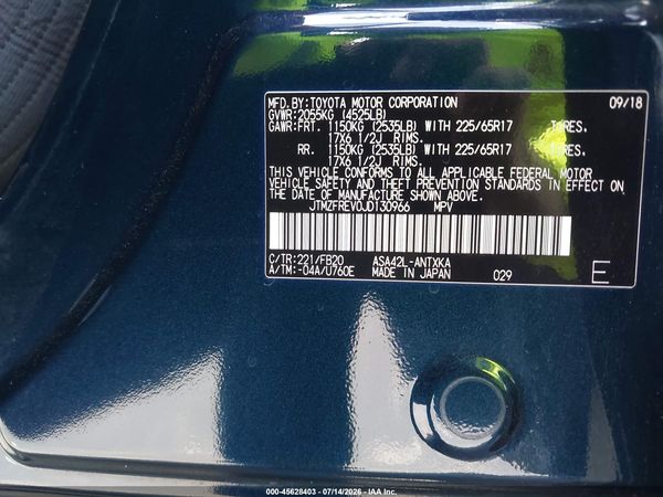2018 TOYOTA RAV4 LE