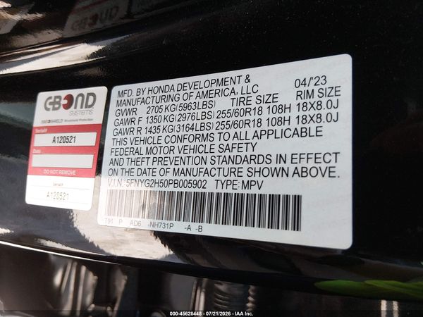 2023 HONDA PILOT 2WD EX-L 7 PASSENGER