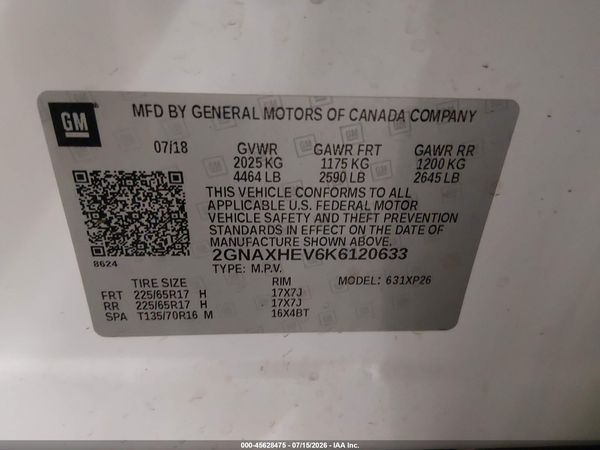 2019 CHEVROLET EQUINOX LS — I9