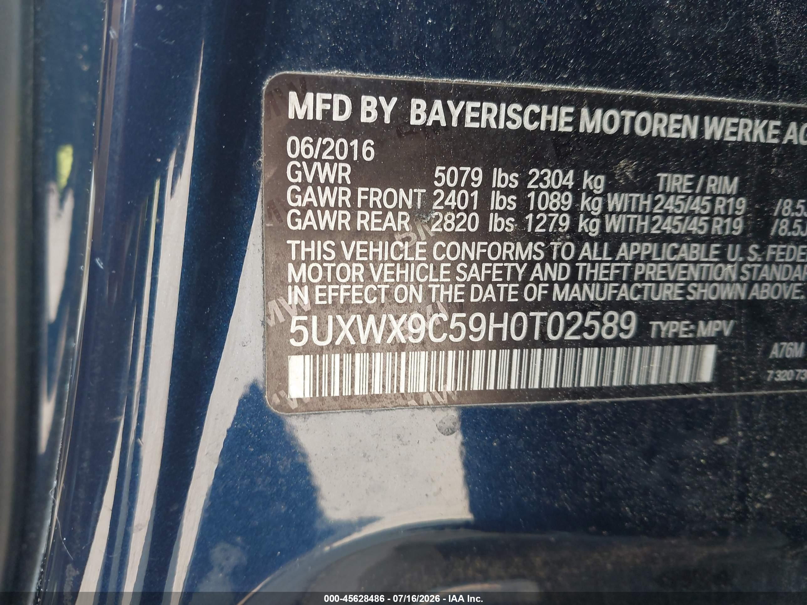 2017 BMW X3 XDRIVE28I