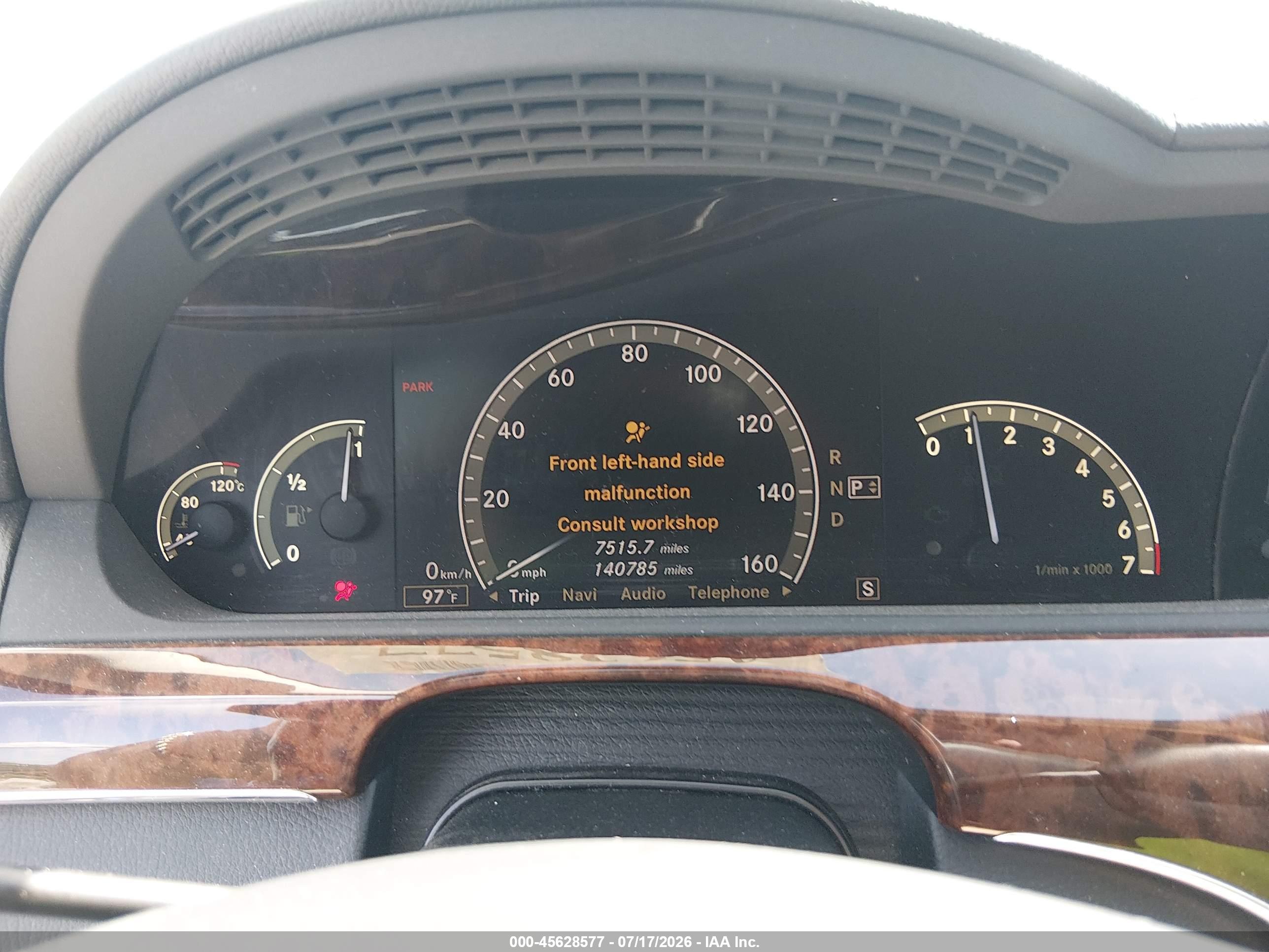 2009 MERCEDES-BENZ S 550 S550 4-MATIC