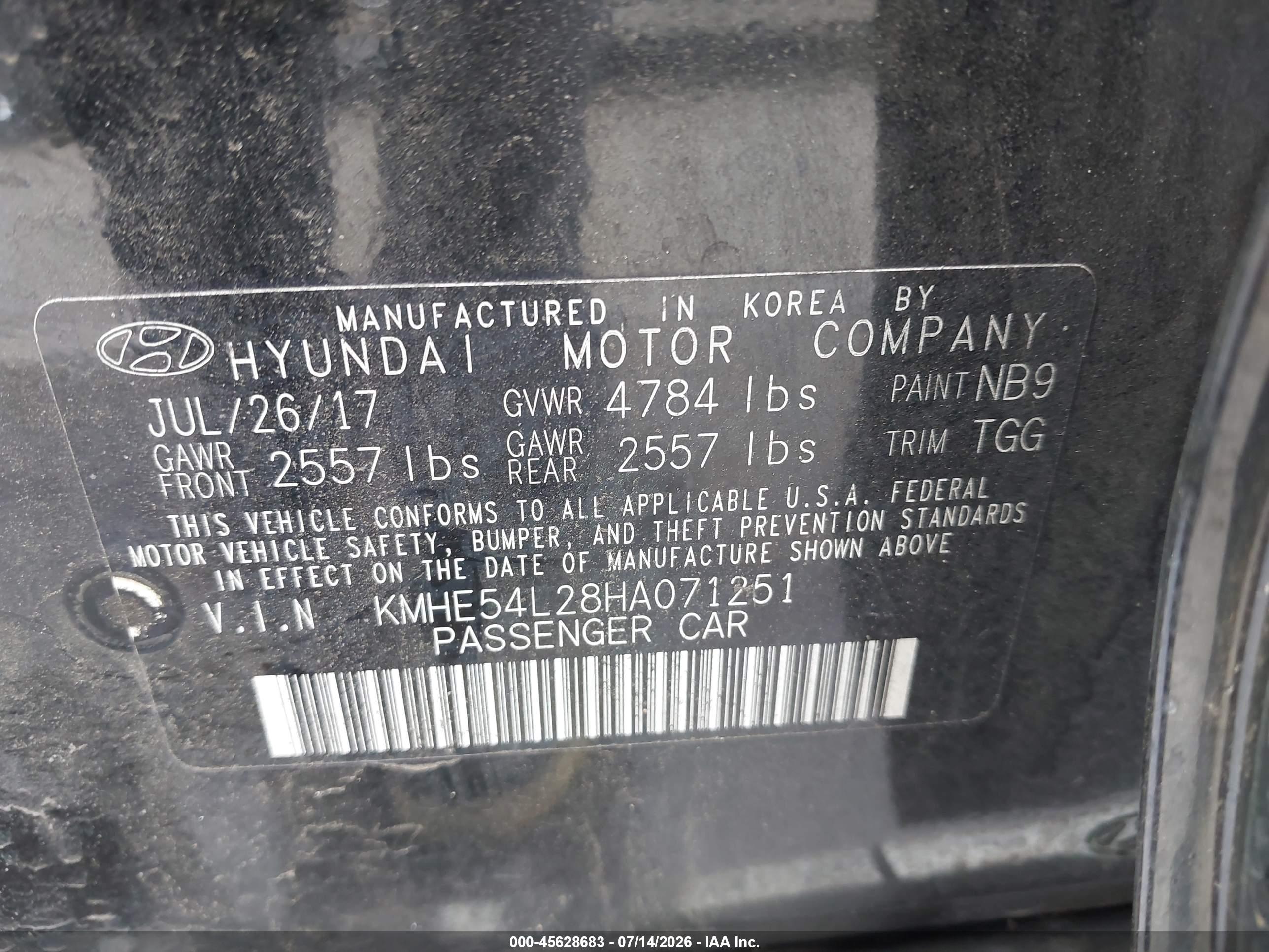 2017 HYUNDAI SONATA PLUG-IN HYBRID Plug-in Hybrid Limited
