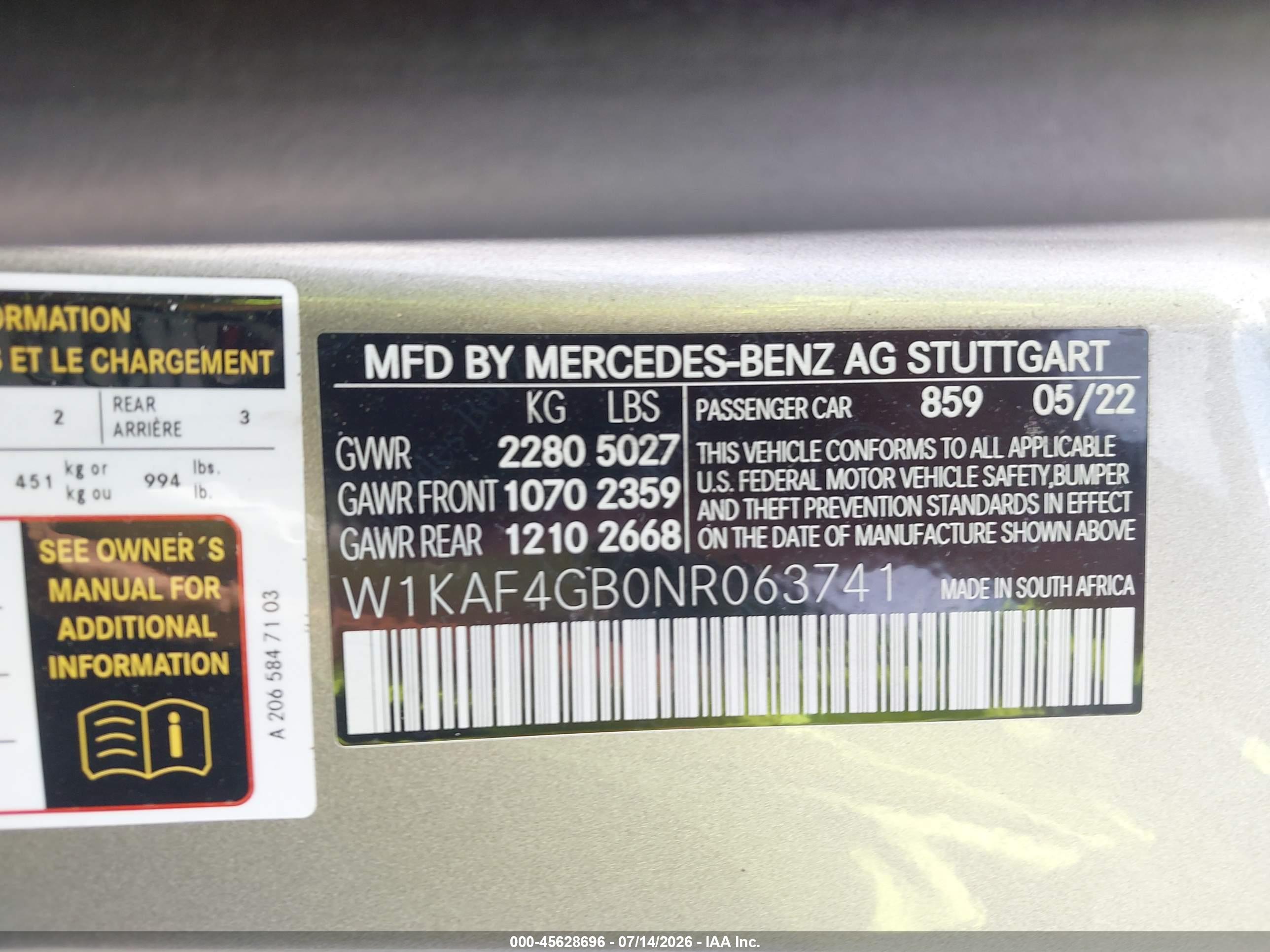 2022 MERCEDES-BENZ C 300 SEDAN