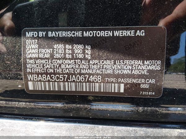2018 BMW 320I XDRIVE