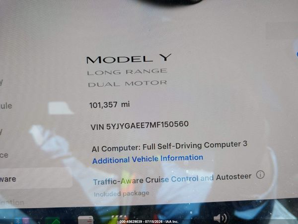 2021 TESLA MODEL Y