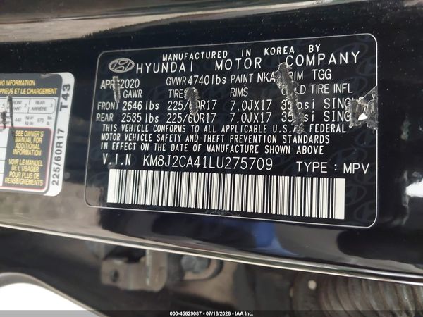 2020 HYUNDAI TUCSON SE
