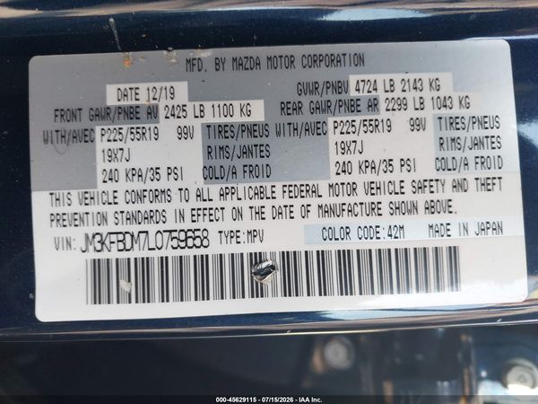 2020 MAZDA CX-5 GRAND TOURING