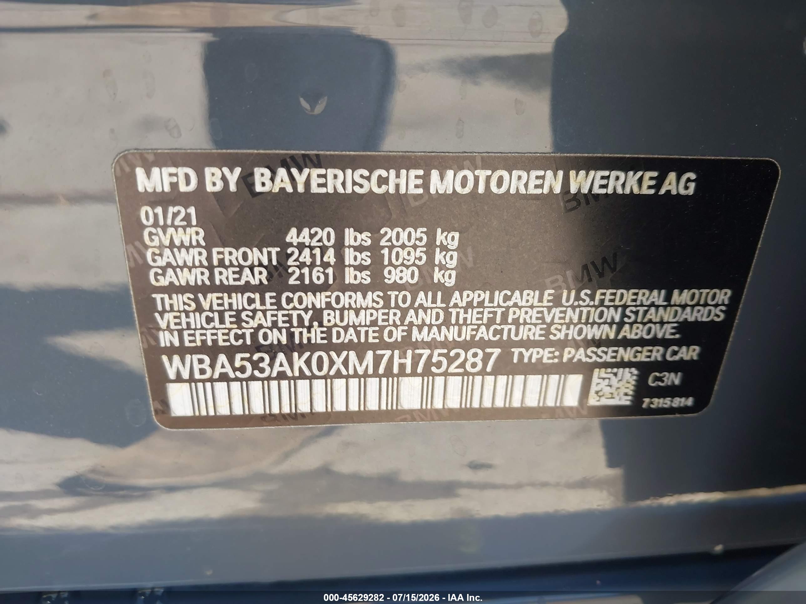 2021 BMW 228I GRAN COUPE SDRIVE