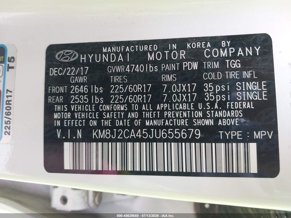 2018 HYUNDAI TUCSON SE