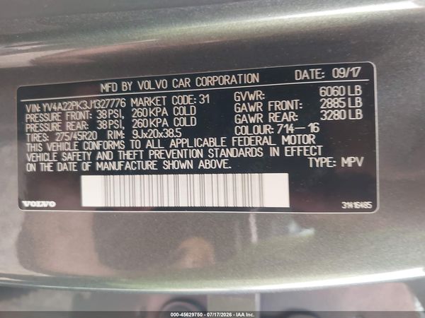 2018 VOLVO XC90 T6 MOMENTUM