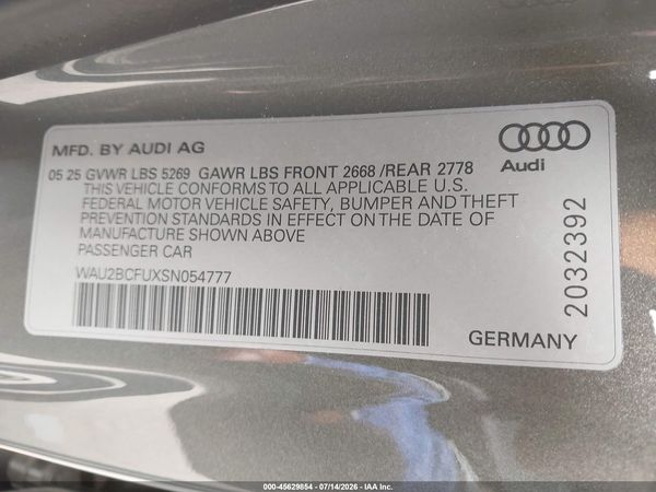 2025 AUDI ALL-NEW A5