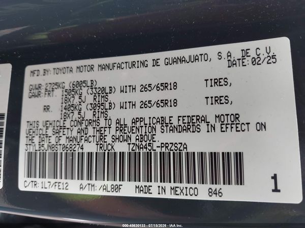 2025 TOYOTA TACOMA TRD SPORT