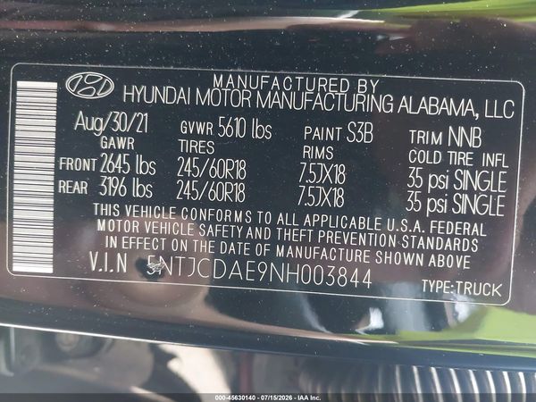 2022 HYUNDAI SANTA CRUZ SEL