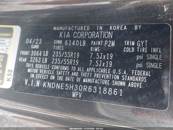 2024 KIA CARNIVAL MPV SX