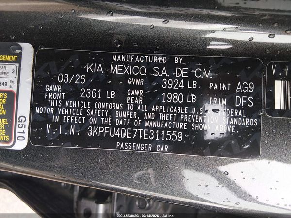 2026 KIA K4 EX