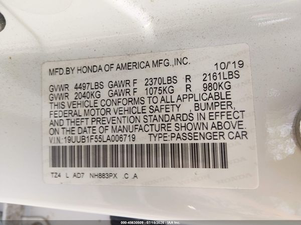 2020 ACURA TLX TECH PACKAGE