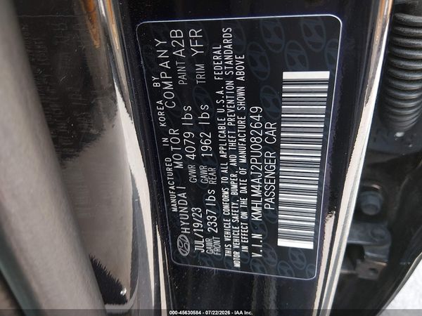 2023 HYUNDAI ELANTRA HYBRID BLUE