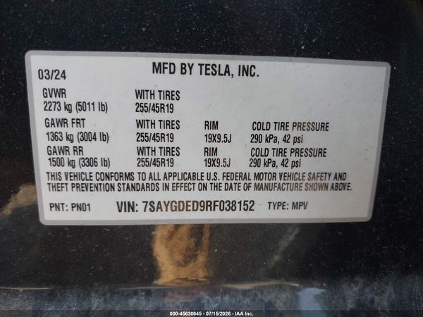 2024 TESLA MODEL Y