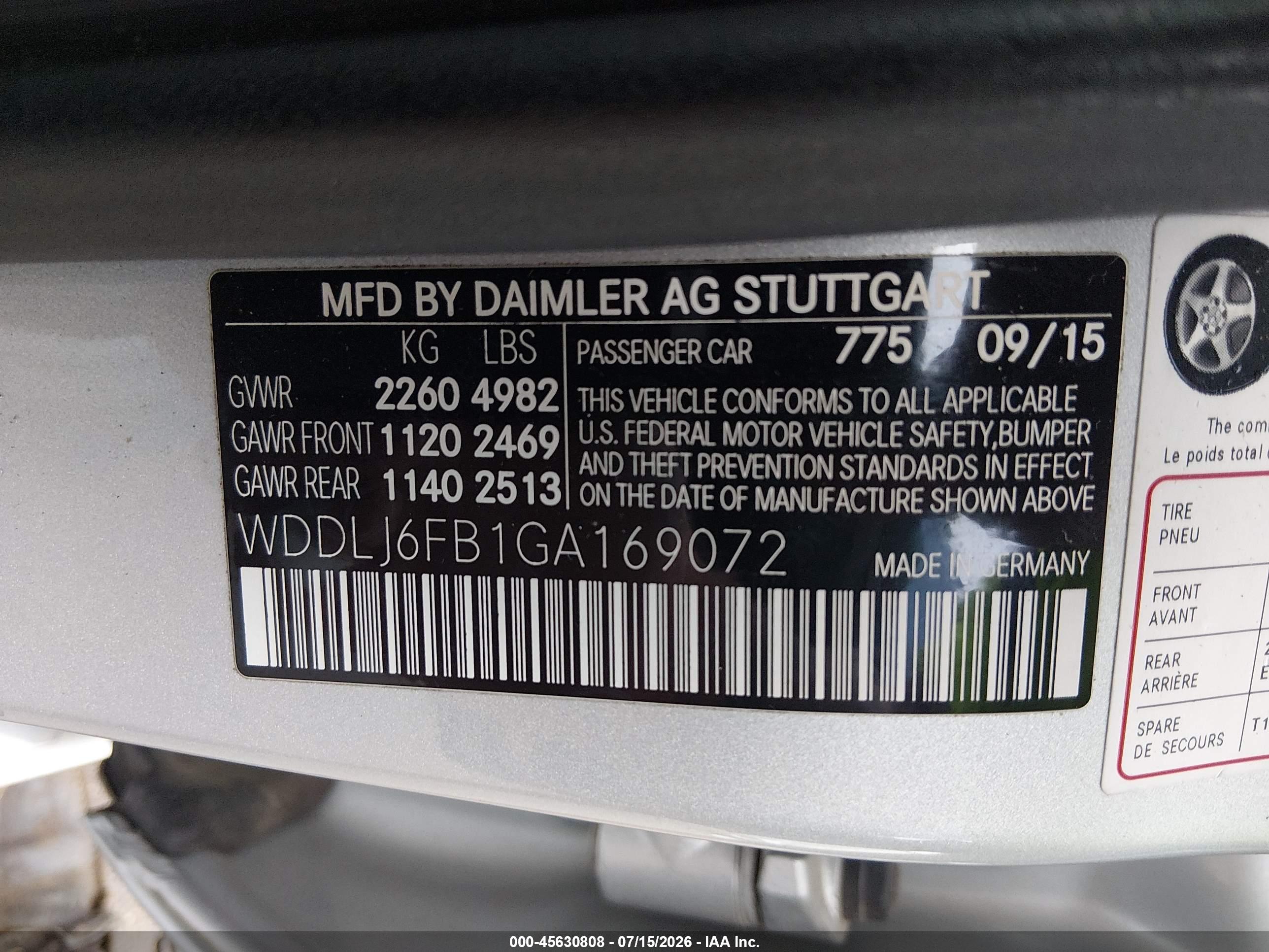 2016 MERCEDES-BENZ CLS 400 CLS400