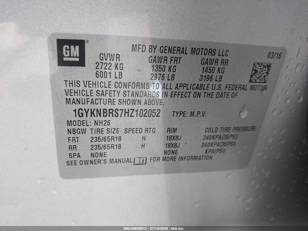 2017 CADILLAC XT5 LUXURY