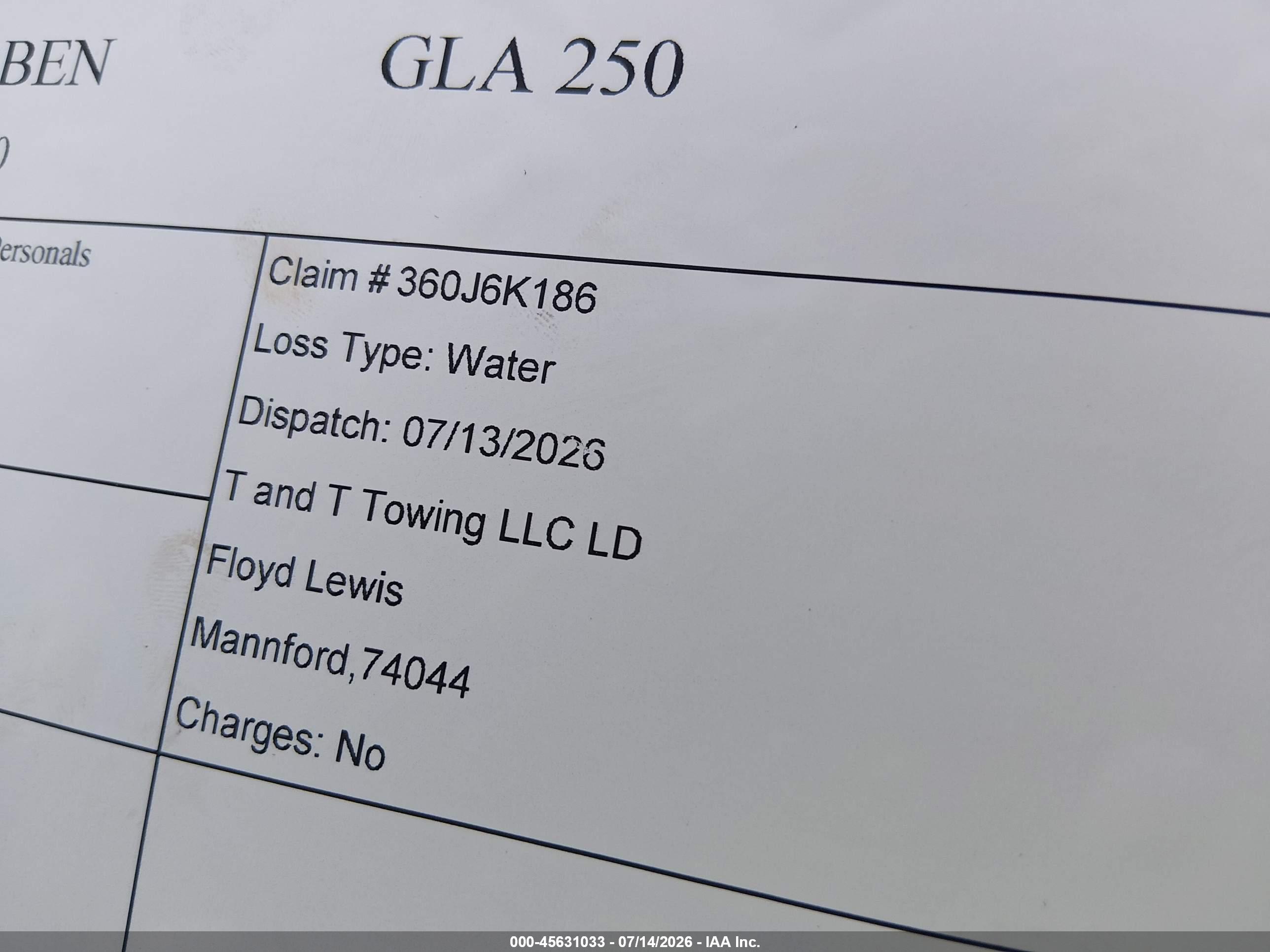 2021 MERCEDES-BENZ GLA 250 GLA250