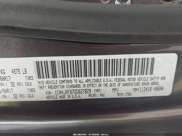 2016 JEEP PATRIOT LATITUDE