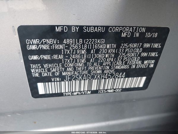 2019 SUBARU FORESTER PREMIUM