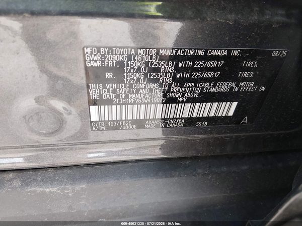 2025 TOYOTA RAV4 LE